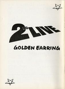 Golden Earring fanclub magazine 1981#2 back cover